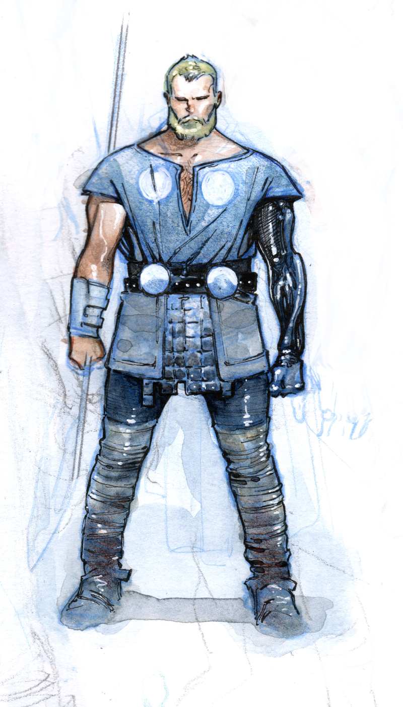 Thor Odinson Concept art, by Olivier Coipel. Image provided exclusively by Marvel Comics.